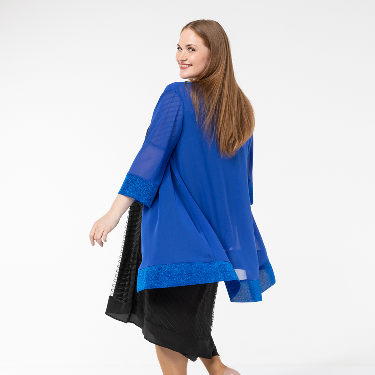 ст. цена1500руб.! Кардиган, текстиль, васильковый