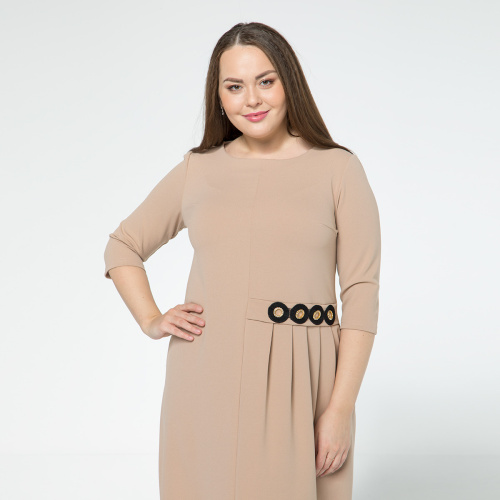 ст. цена1900руб.! Платье, трикотаж, бежевый