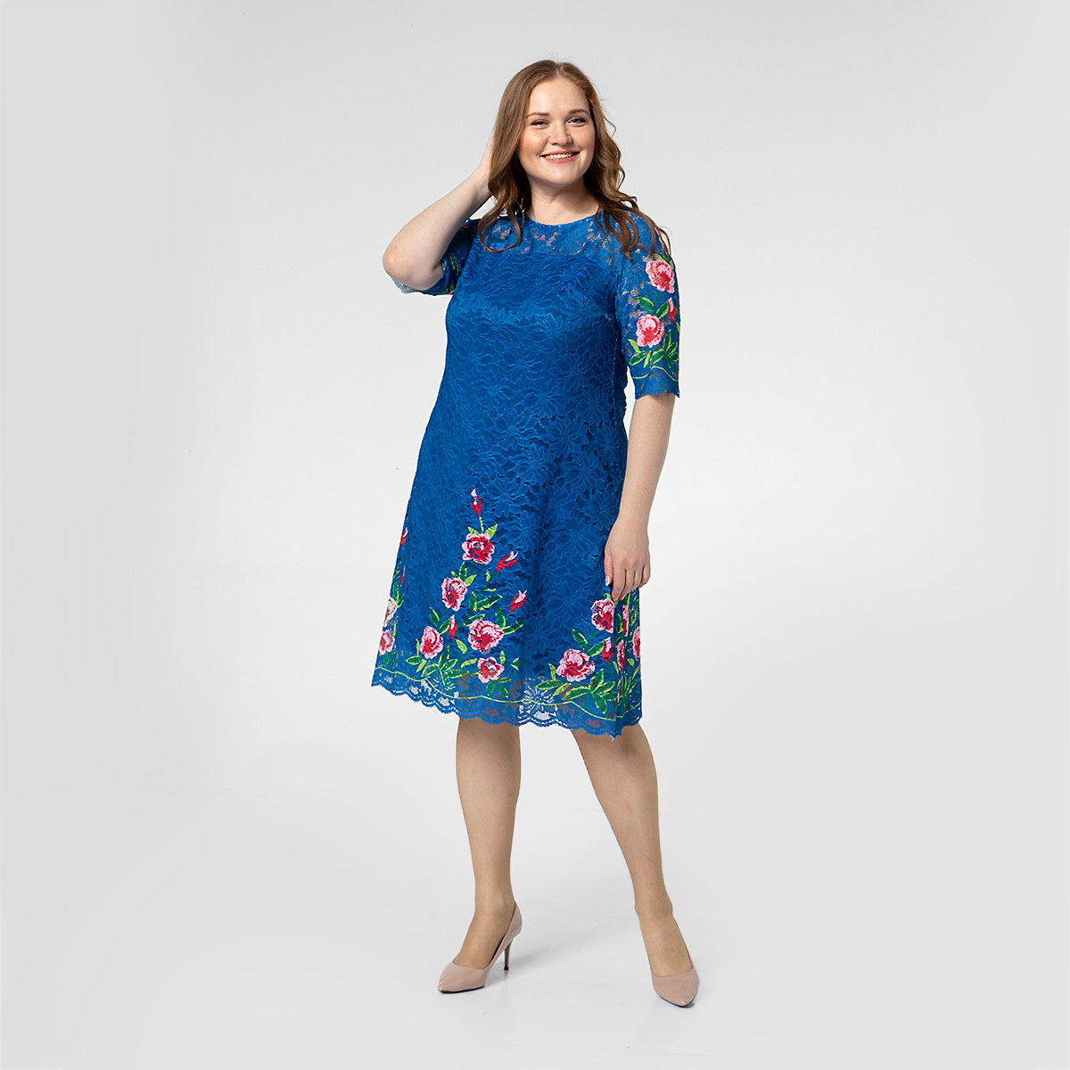 ст. цена2400руб.! Платье, трикотаж, васильковый