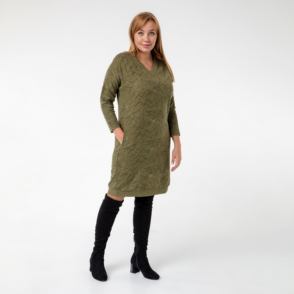 ст. цена2800руб.! Платье, трикотаж, зеленый