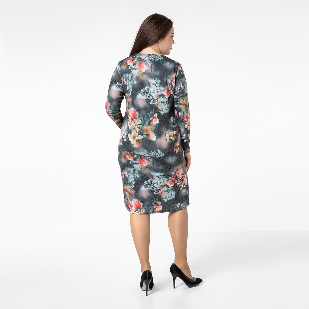 ст. цена2400руб.! Платье, трикотаж, антрацитовый