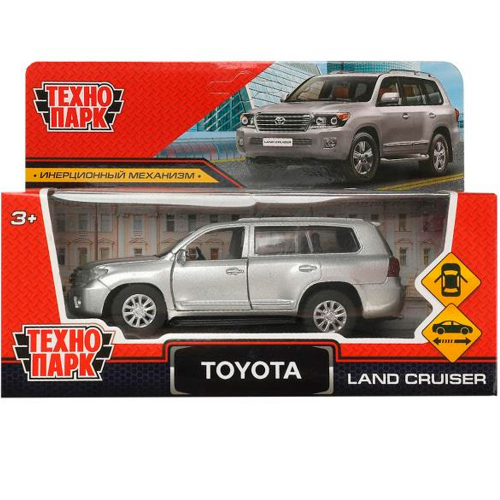 Модель CRUISER-13-SR TOYOTA LAND CRUISER 12,5 см, двери, инерц, серебристый Технопарк  в коробке в Нижнем Новгороде