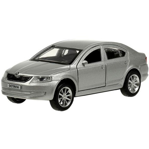 Модель OCTAVIA-12-SR SKODA OCTAVIA 12 см, двери, багаж, инерц. серебристый Технопарк  в коробке в Нижнем Новгороде