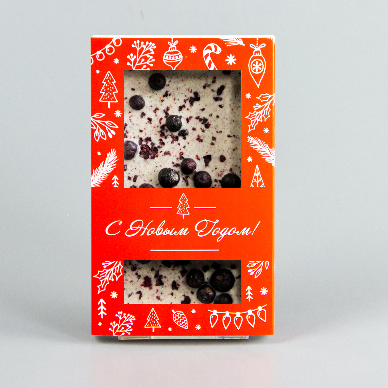 Белый шоколад с смородиной, красная коробочка #10