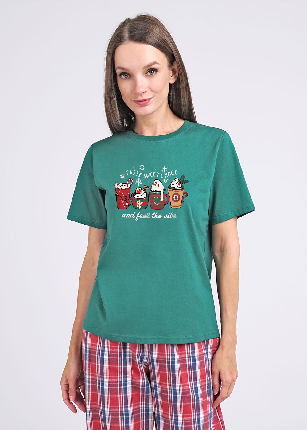 Ст.цена 570р CLE LF14-1141 Футболка женская для дома LF14-1141 зелёный