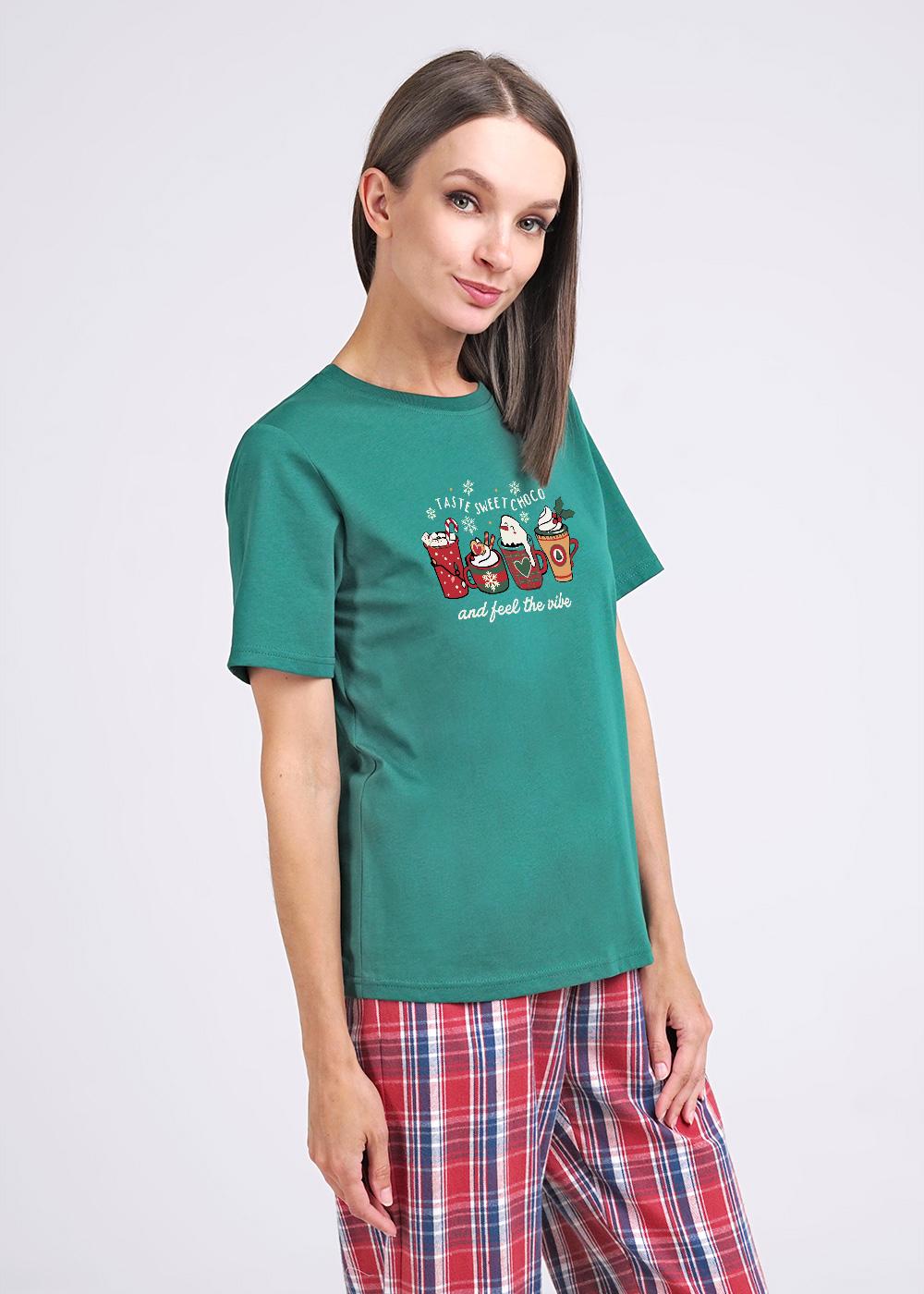 Ст.цена 570р CLE LF14-1141 Футболка женская для дома LF14-1141 зелёный