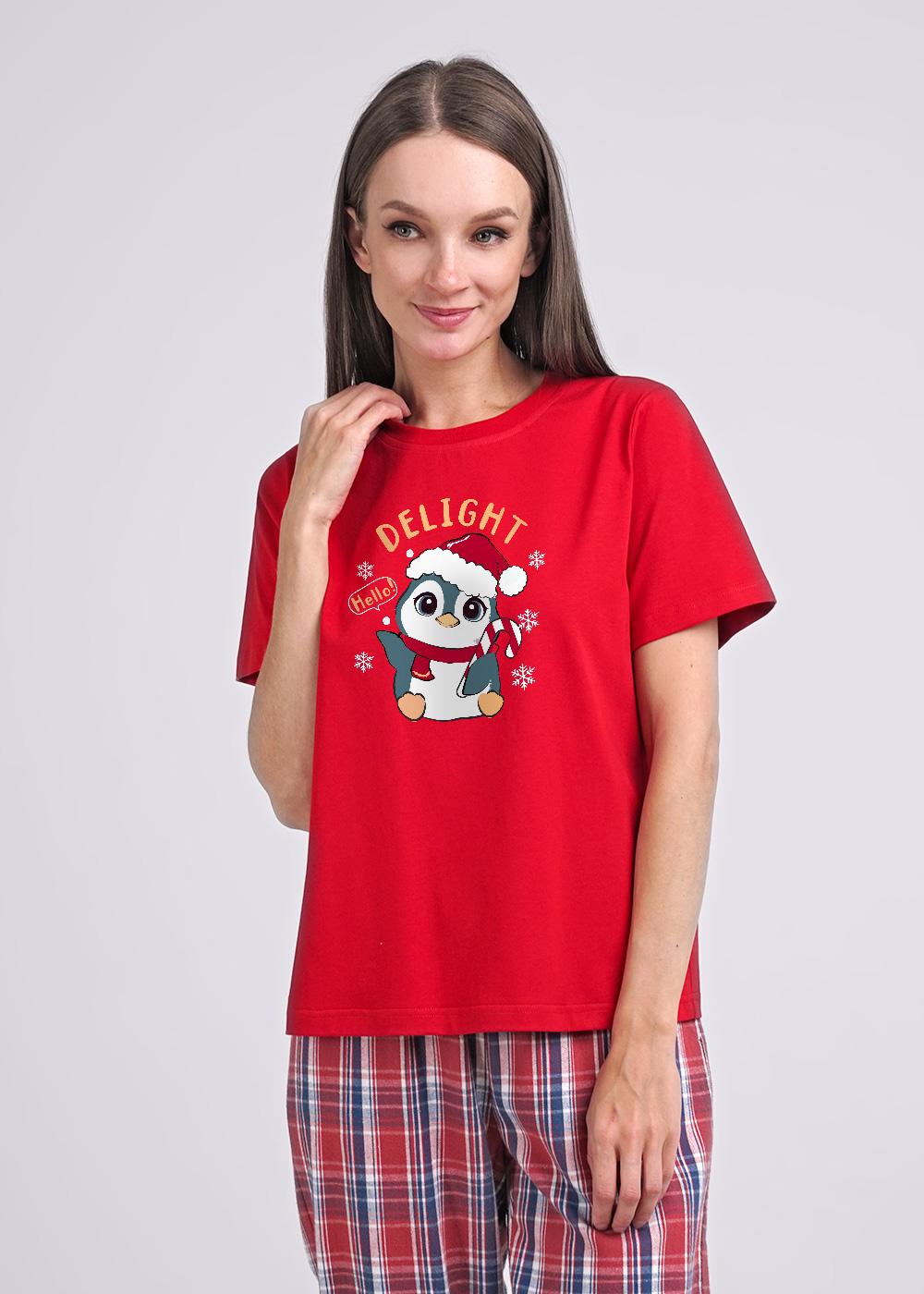 Ст.цена 570р CLE LF14-1141/2 Футболка женская для дома LF14-1141/2 красный