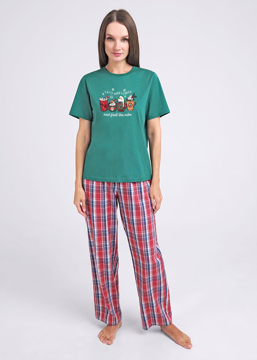 Ст.цена 570р CLE LF14-1141 Футболка женская для дома LF14-1141 зелёный