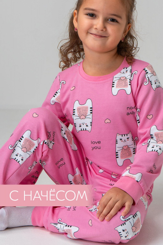 Пижама из футера с начесом для девочки Happyfox