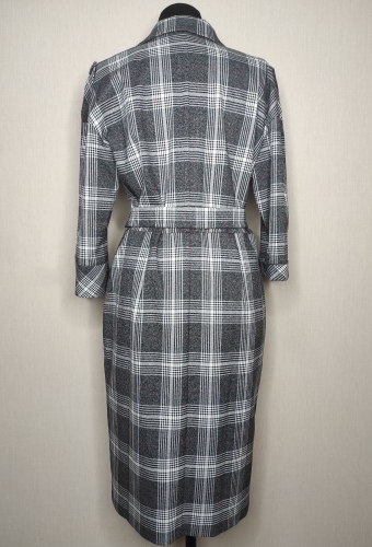 Платье Bazalini 4907 серый клетка