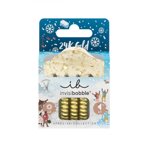 Подарочный набор аксессуаров для волос invisibobble Apres Ski 24K Gold