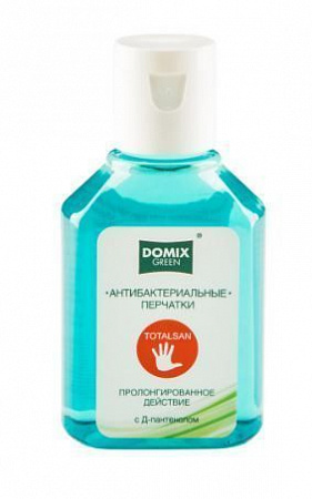 Domix Антибактериальные перчатки Totalsan с Д-пантенолом, 50 мл