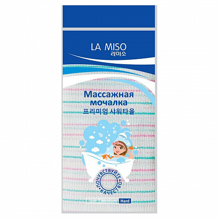 La Miso Массажная мочалка для тела, жесткая, зелёный