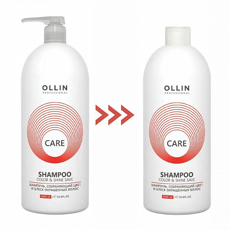 Ollin Шампунь, сохраняющий цвет и блеск окрашенных волос / Care, 1000 мл