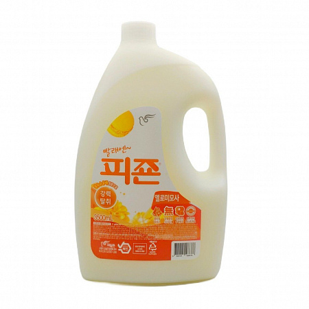 PIGEON Кондиционер для белья с ароматом мимозы / Corporation Regular Fabric Softener Yellow Mimosa, 3500 мл