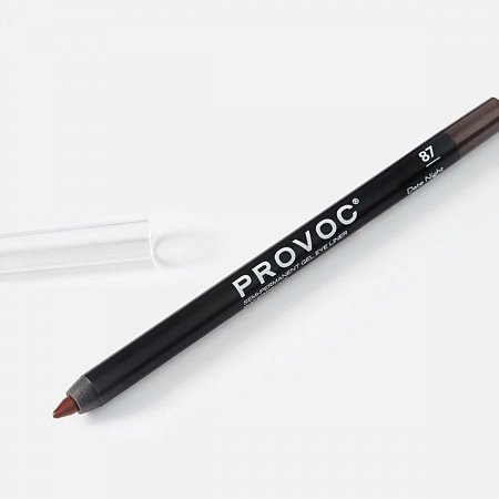 Provoc Гелевый карандаш-подводка для глаз водостойкий / Semi Permanent Gel Eye Liner №87 Date Night, темно-шоколадный