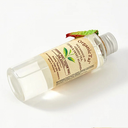 OrganicTai Массажное масло для лица «Зеленый чай, жожоба и сладкий миндаль», Face Massage Oil, 120 мл