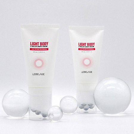Lebelage Крем для тела массажный с 5 роликовыми шариками / Light Body 5 Roller Shape Cream, 120 мл