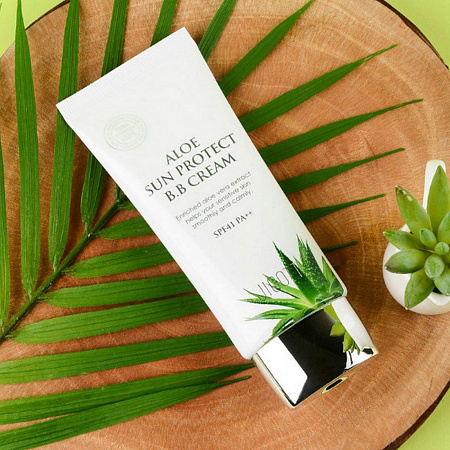 Jigott ВВ крем с экстрактом алоэ / Aloe Sun Protect BB Cream SPF41 PA++, 50 мл