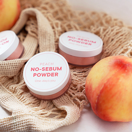 One-day's You Себорегулирующая пудра для лица с матирующим эффектом / Peach No-sebum Powder, персиковый, 4 г