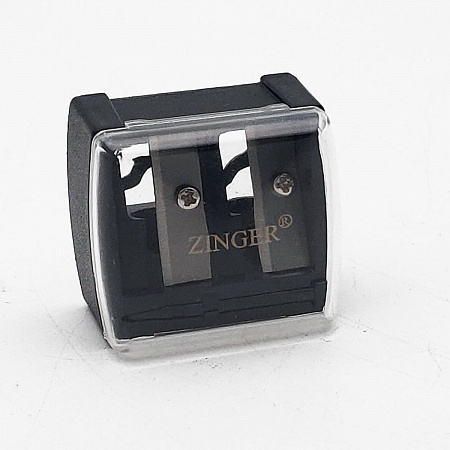 Zinger Точилка для косметических карандашей двойная / Classic SH-22, пластик, черный