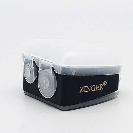 Zinger Точилка для косметических карандашей двойная / Classic SH-19, пластик, черный