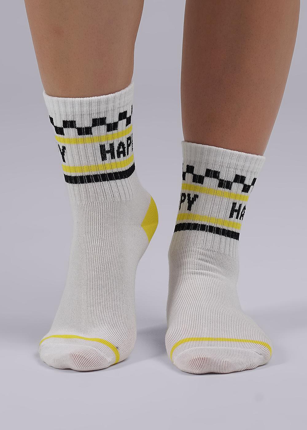 Ст.цена 72р CLE С1430 20-22,22 Носки детские для девочки С1430 20-22,22 белый/жёлтый