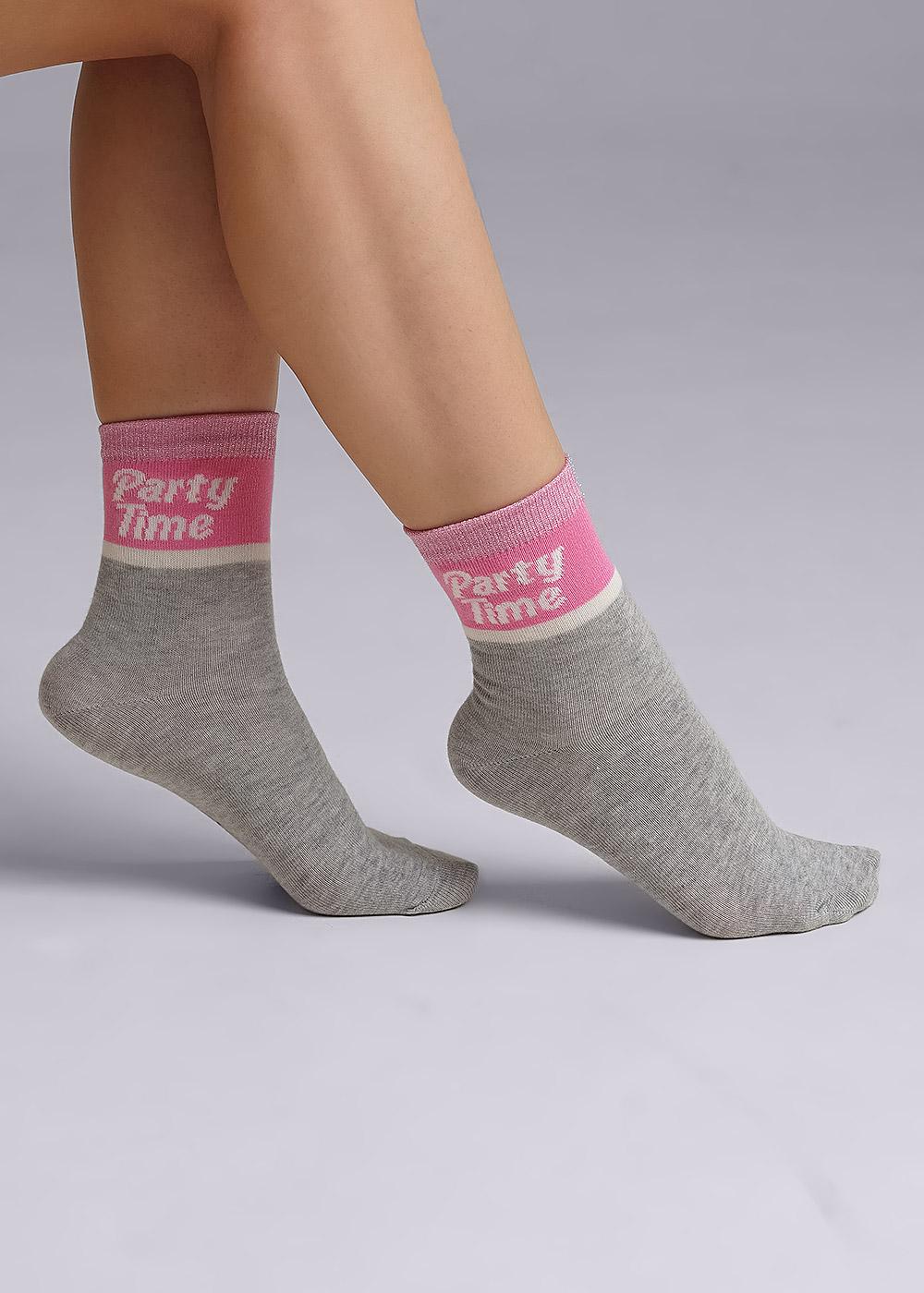 Ст.цена 69р CLE С1412 16-18,18-20 Носки детские для девочки С1412 16-18,18-20 меланж серый