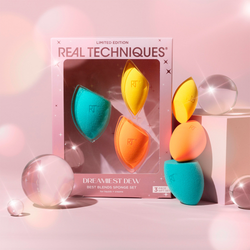 АКЦИЯ!!! (Было 1062р!!) Набор спонжей для макияжа Real Techniques Dreamiest Dew