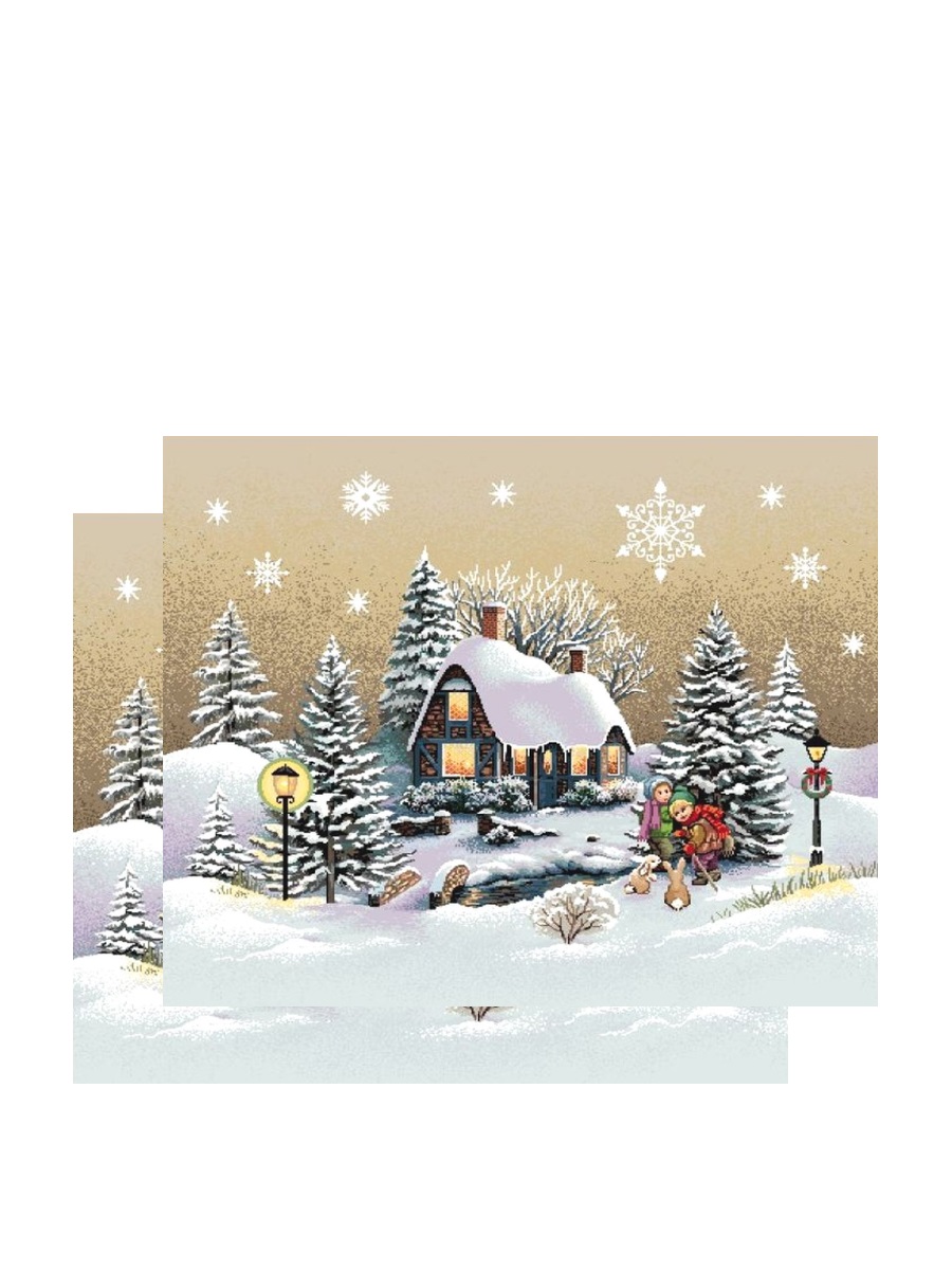 Гензель и Гретель Комплект салфеток 2шт 35х45 см 2413517 серебро New