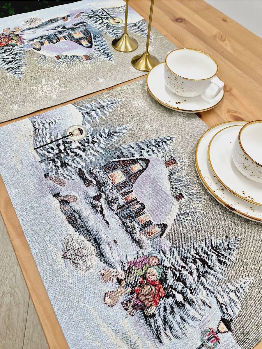 Гензель и Гретель Комплект салфеток 2шт 35х45 см 2413517 серебро New