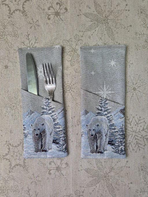 Конверт для Сервировки ( комплект 2 шт ) Арктика 2 2415542 серебро