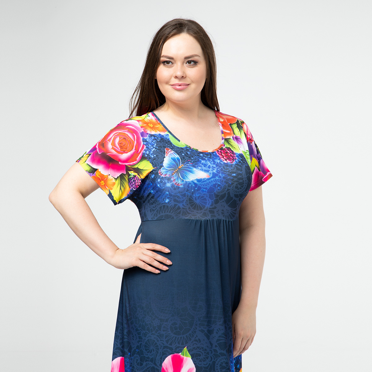 ст. цена2400руб.! Платье, трикотаж, синий