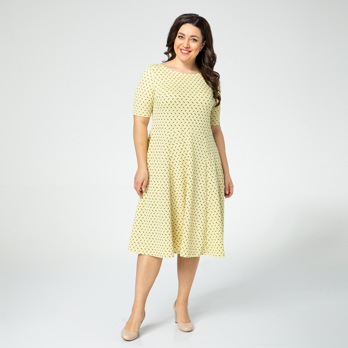 ст. цена2400руб.! Платье, трикотаж, желтый