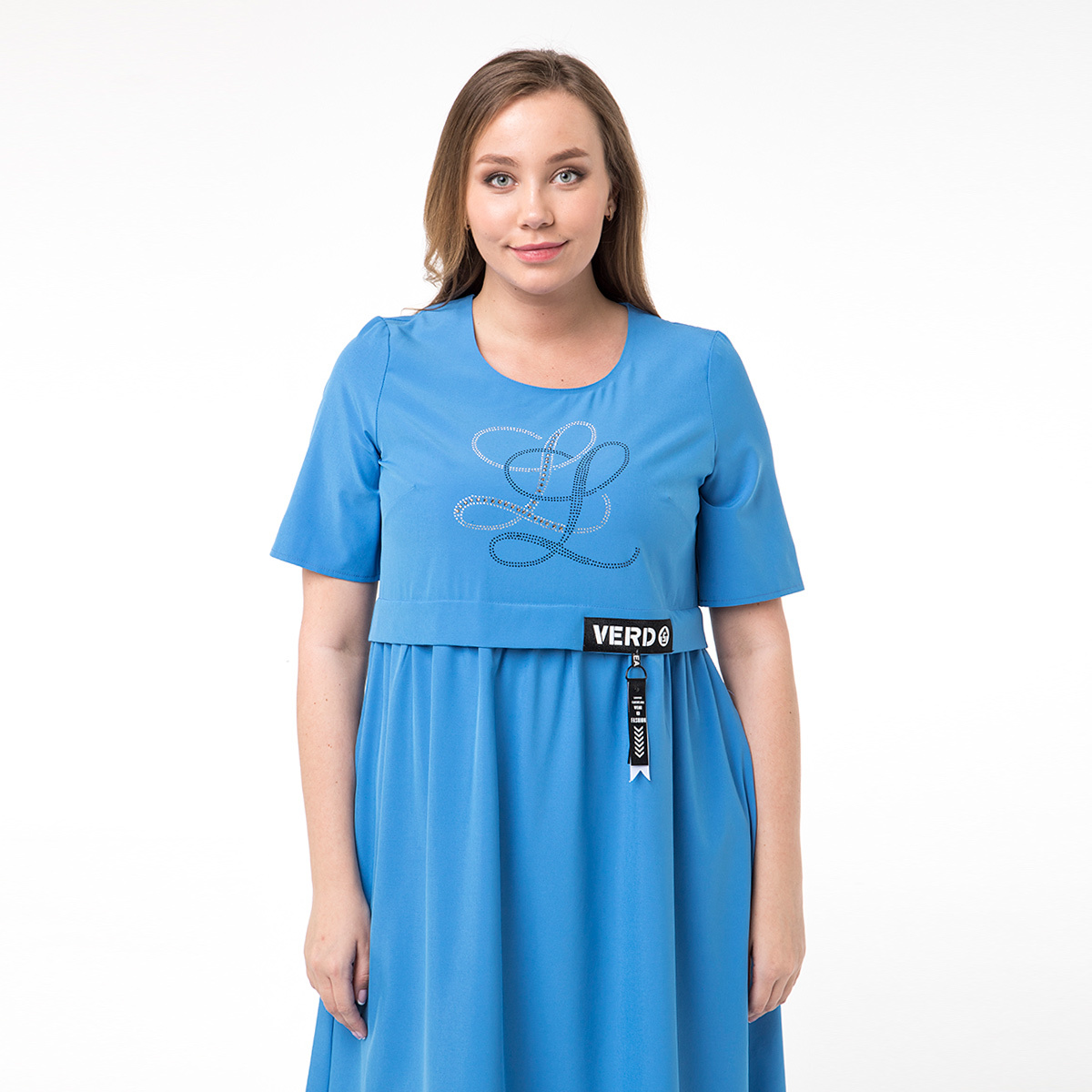 ст. цена2400руб.! Платье, текстиль, голубой