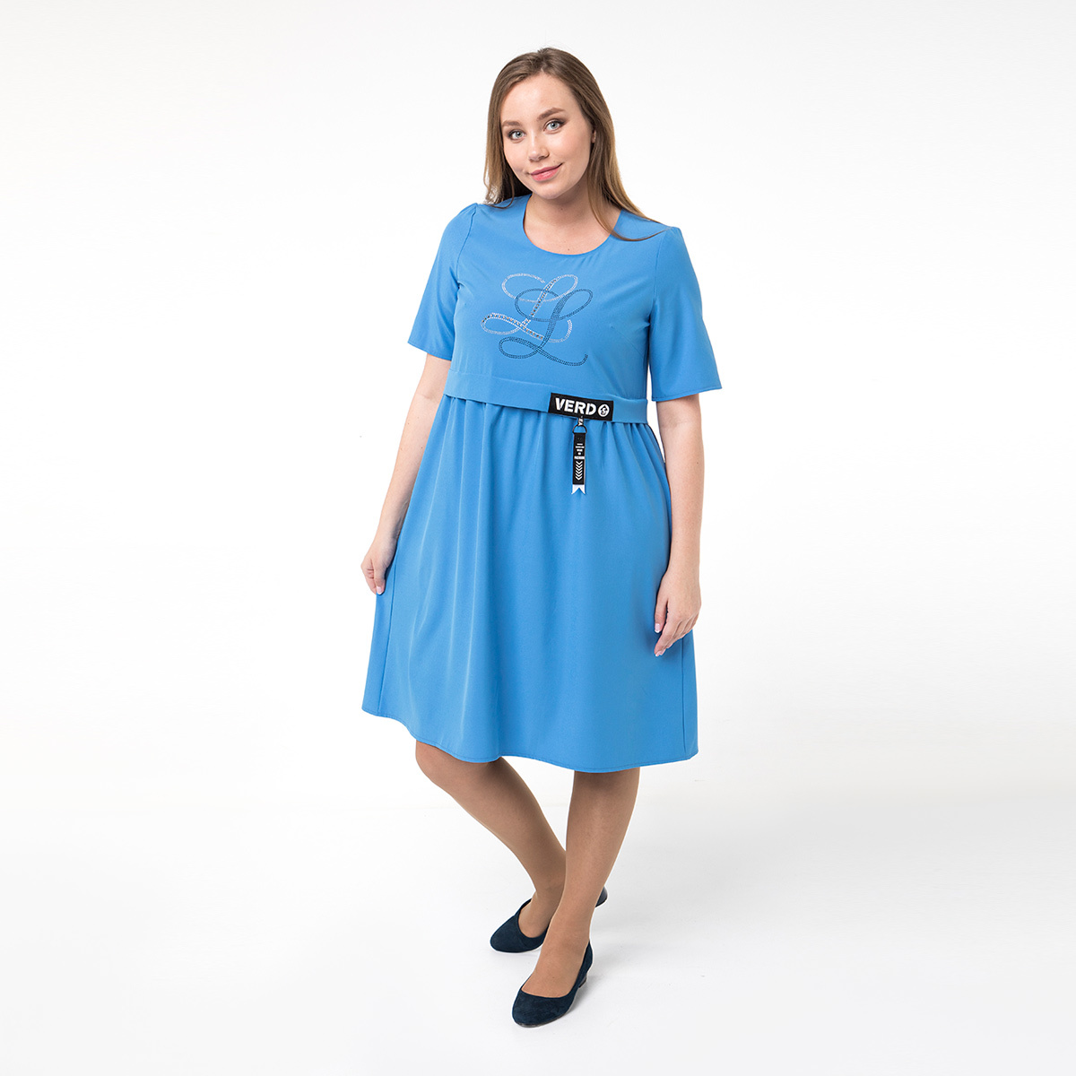 ст. цена2400руб.! Платье, текстиль, голубой