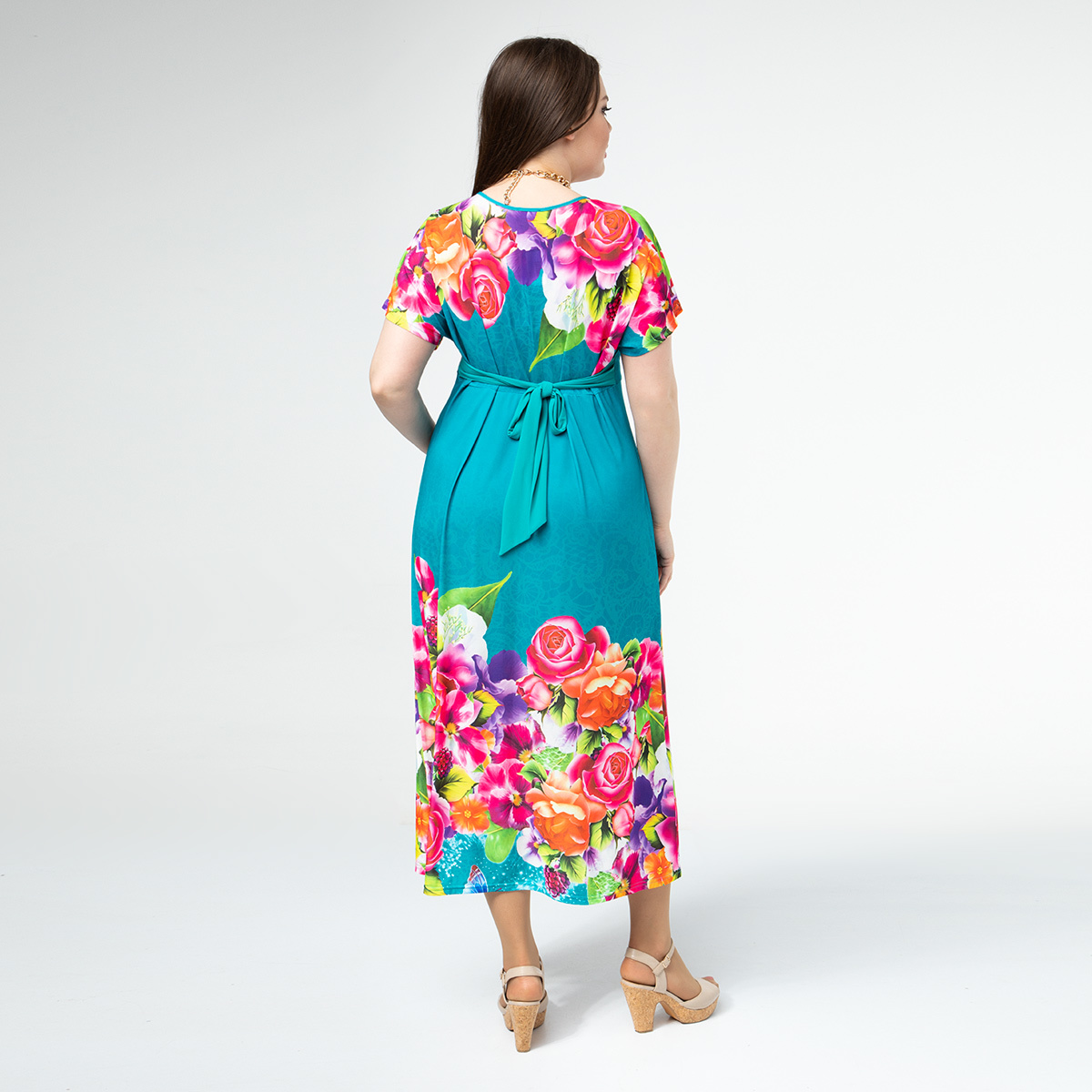 ст. цена2400руб.! Платье, трикотаж, бирюзовый