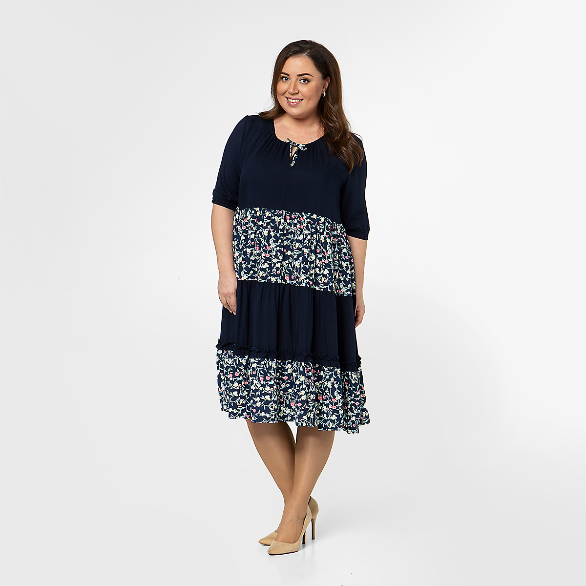 ст. цена2400руб.! Платье, трикотаж, синий