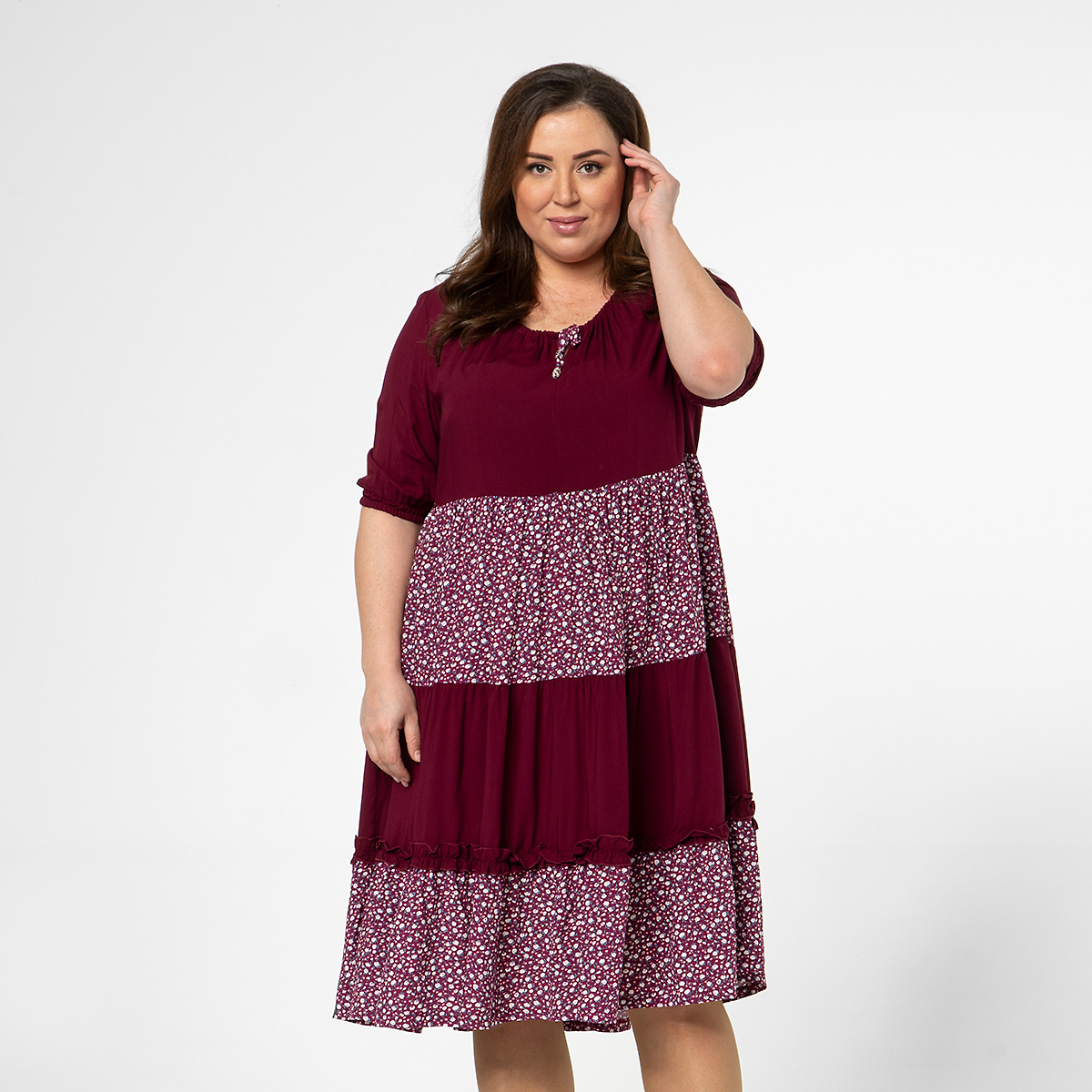 ст. цена2400руб.! Платье, трикотаж, бордовый