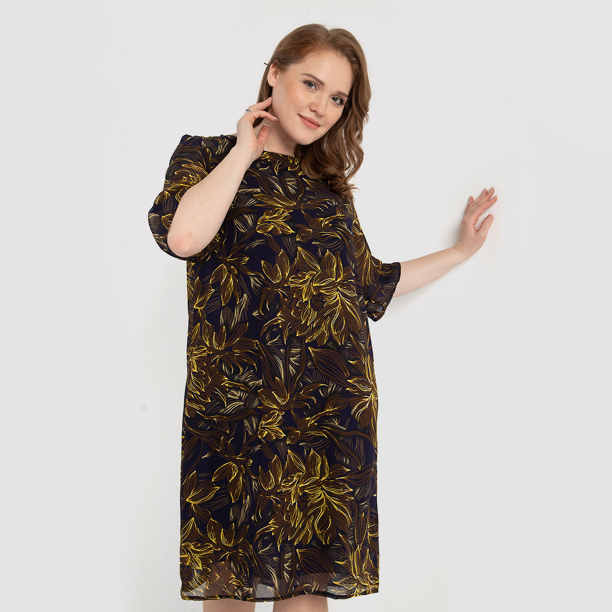 ст. цена2200руб.! Платье, текстиль, желтый