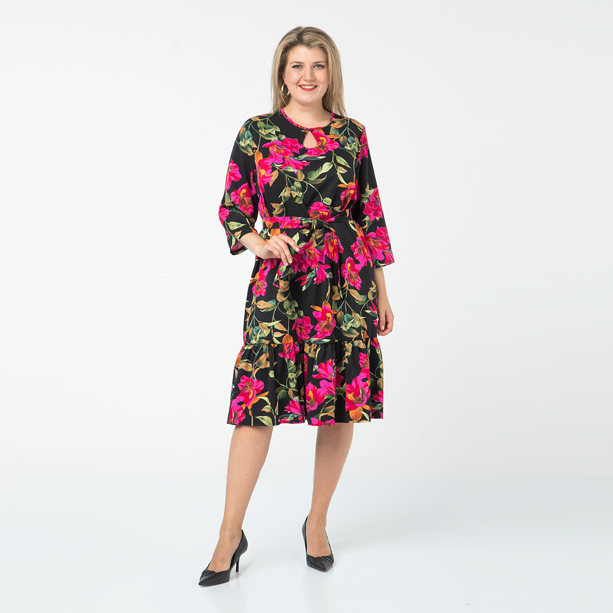 ст. цена2200руб.! Платье, текстиль, черный