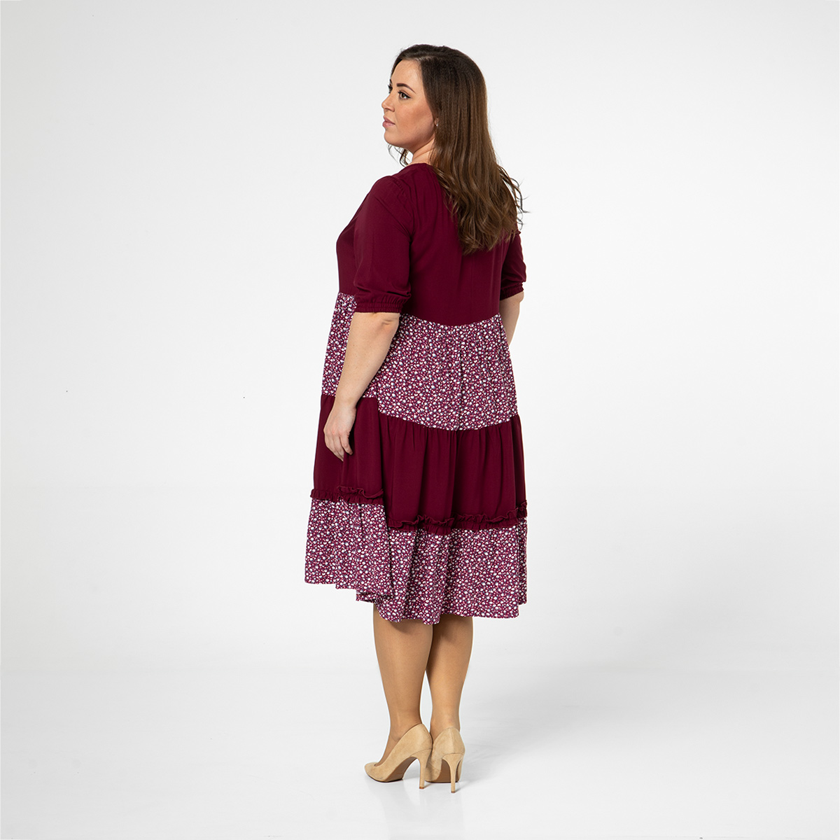 ст. цена2400руб.! Платье, трикотаж, бордовый