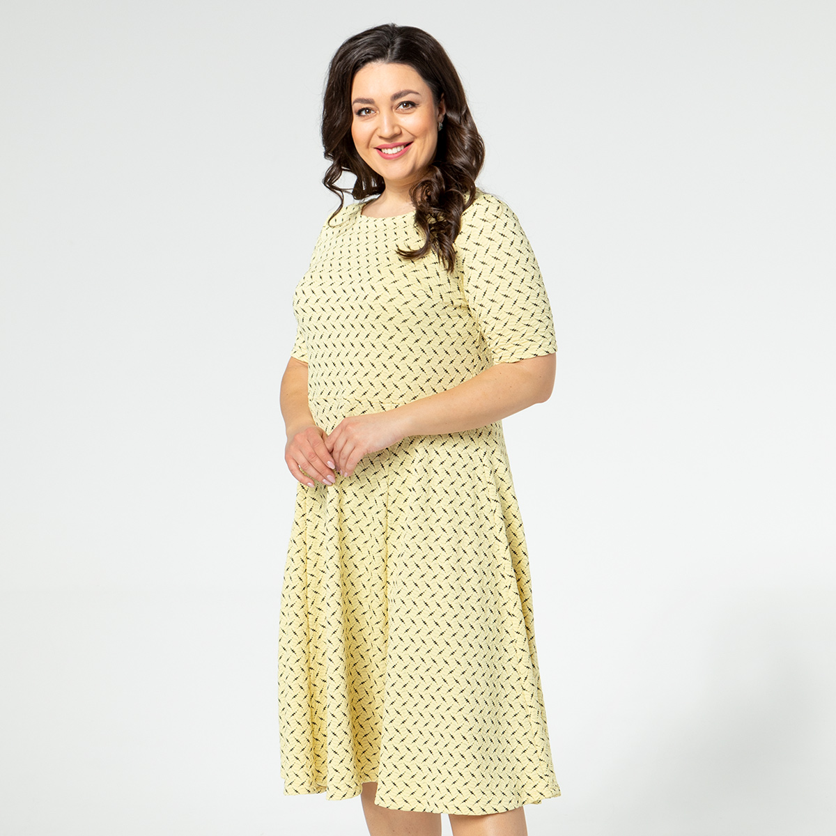 ст. цена2400руб.! Платье, трикотаж, желтый