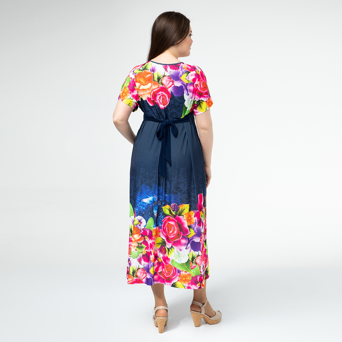 ст. цена2400руб.! Платье, трикотаж, синий