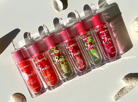 Фруктовый блеск для губ Kiss Beauty Fruits Moist lip Oil 5мл (в ассортименте)