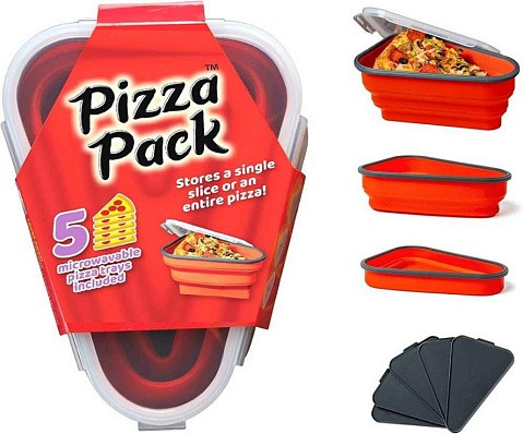 Складной контейнер для пиццы PIZZA PACK 5 разделительных контейнеров