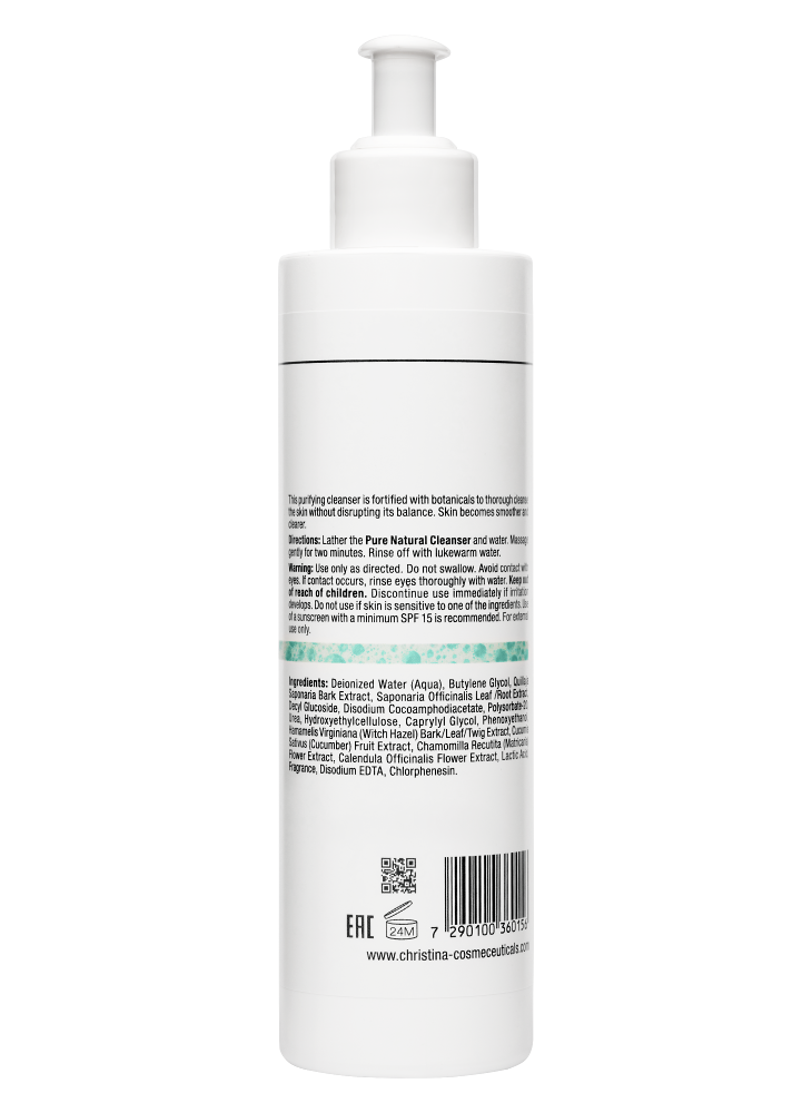 Fresh Pure & Natural Cleanser, Натуральный очищающий гель для всех типов кожи, 300 мл CHRISTINA