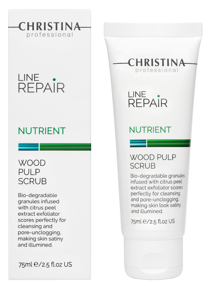 Line Repair Nutrient Wood Pulp Scrub, Скраб с частицами коры цитрусовых, 75 мл CHRISTINA