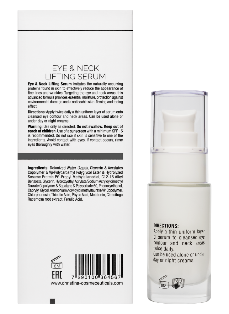 Wish Eyes & Neck Lifting Serum, Подтягивающая сыворотка для кожи вокруг глаз и шеи, 30 мл CHRISTINA