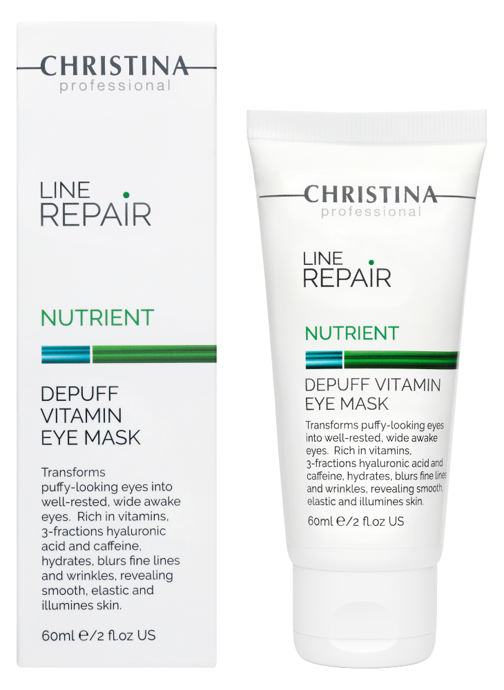 Line Repair Nutrient Depuff Vitamin Eye Mask, Восстанавливающая противоотечная маска для кожи вокруг глаз, 60 мл CHRISTINA